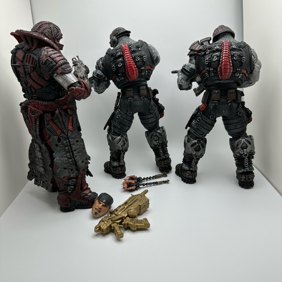 Gears of War 2 Figurine Set Marcus Fenix Theron Disguise Locust Sapper & Sniper - Picture 5 of 5